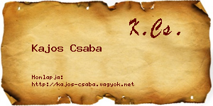 Kajos Csaba névjegykártya